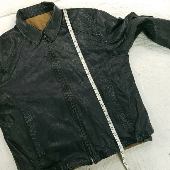 Missani Le Collezioni Reversible Leather Jacket Cashmere Wool Blend Mens 2XL - Picture 5 of 15